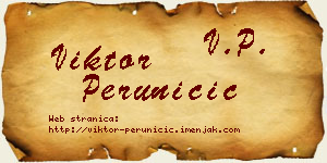 Viktor Peruničić vizit kartica